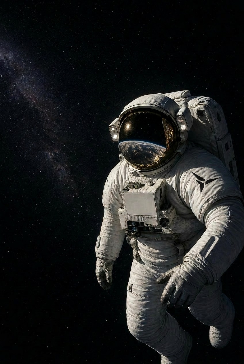 Astronaut med Nexa-logga på dräkten